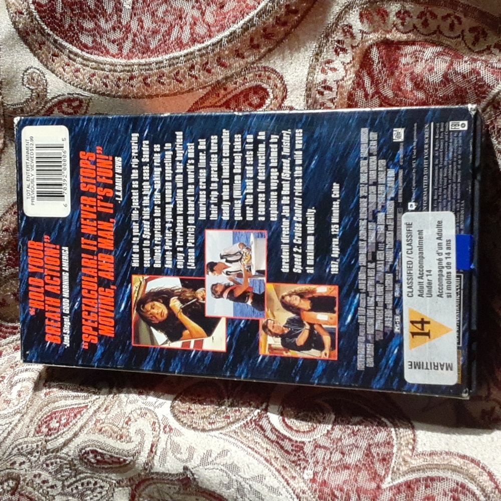 Speed 2 cruise control VHS video tape movie - Picture 3 of 5